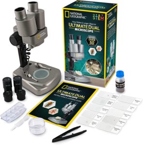 National Geographic Dual LED Student Microscope Science Kit